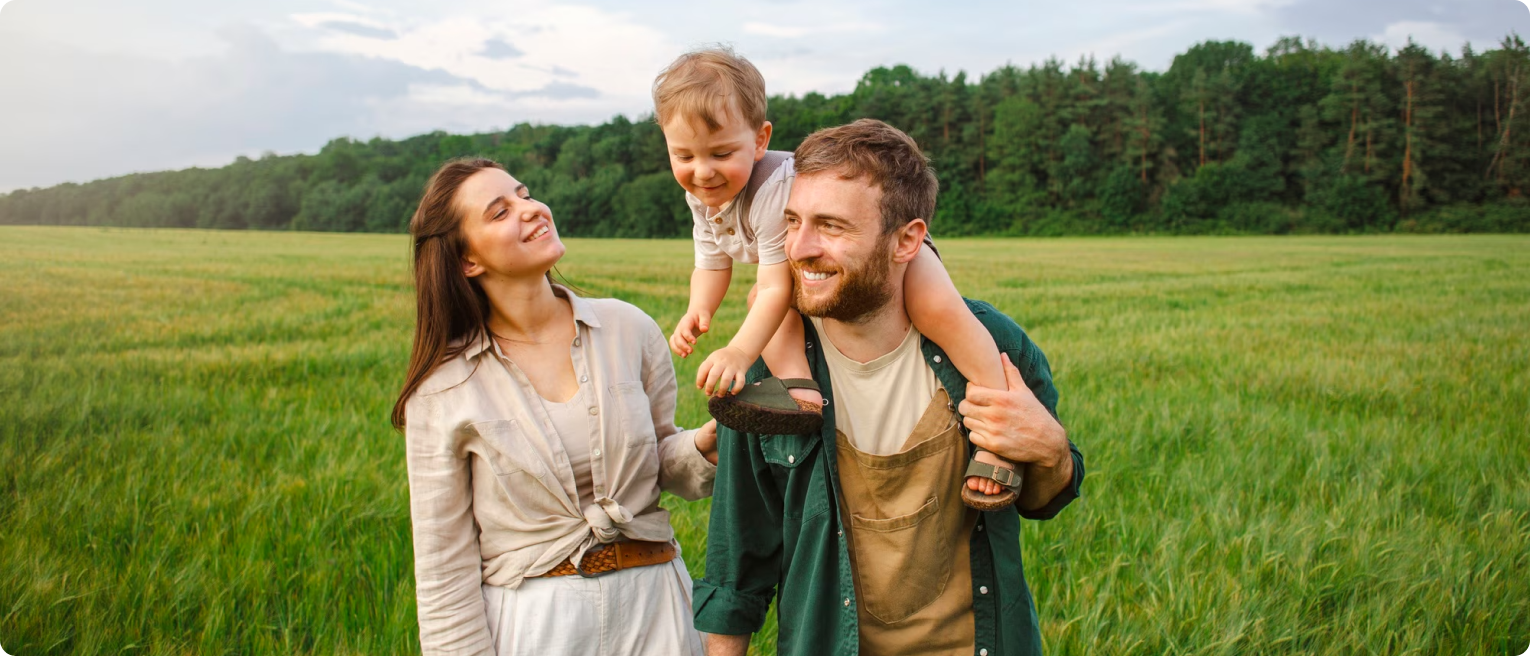Família no campo